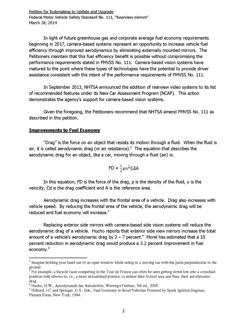 Illustration for article titled Automakers officially ask NHTSA to allow cameras to replace mirrors
